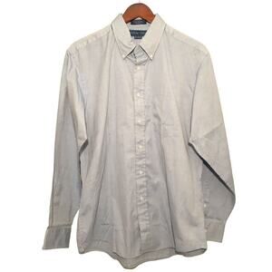 Cambridge Classics mens dress shirt size 16.5 large blue button down long sleeve